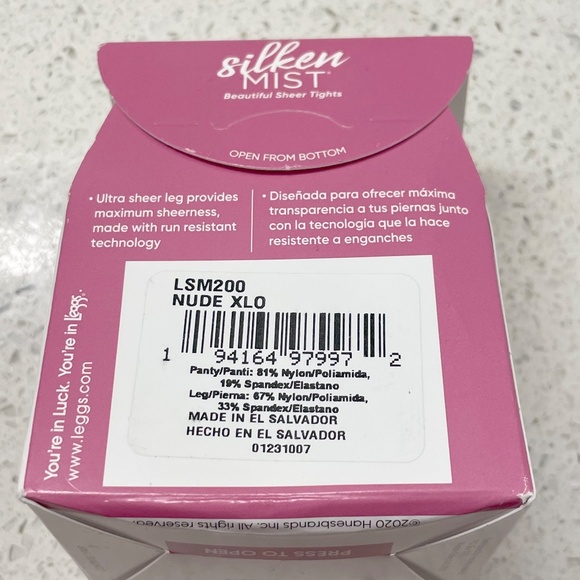 Women's Leggs Silken Mist Beautiful Sheer Tights In Nude, Size B (Medium) - Picture 8 of 10